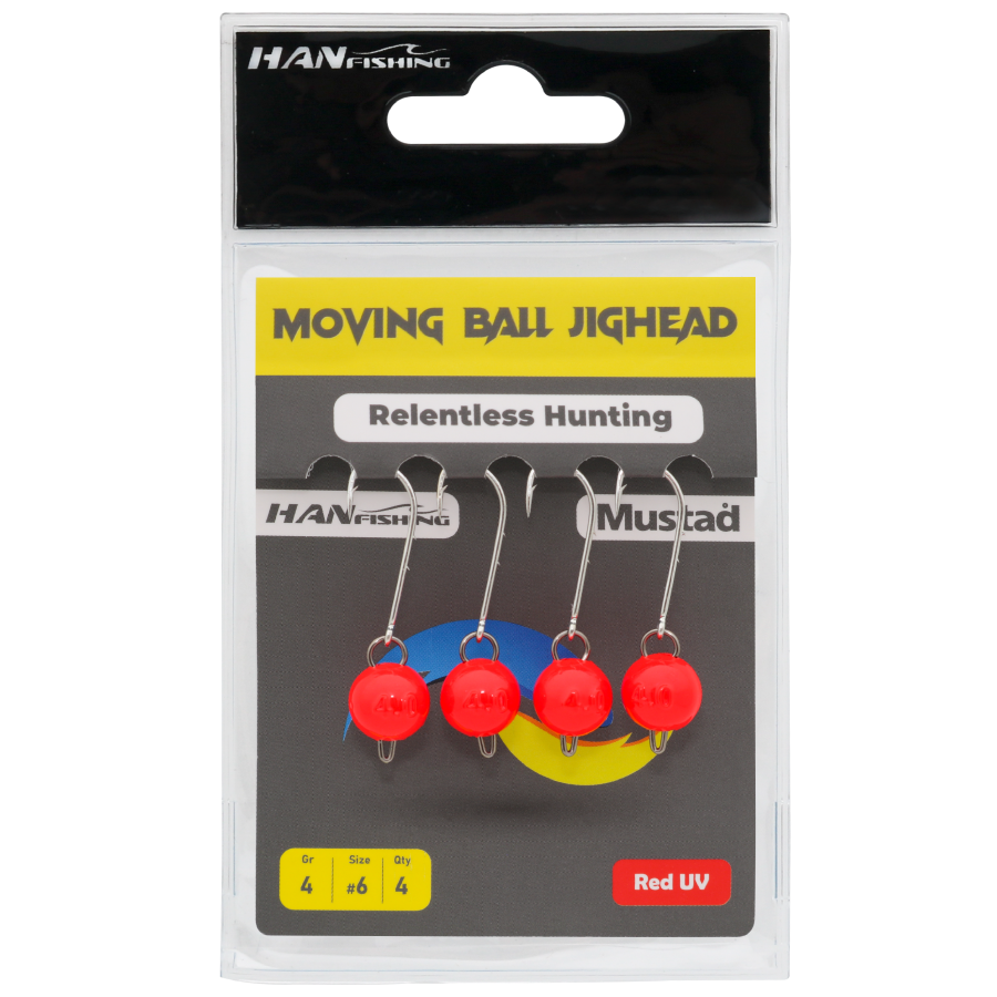 Jighead Moving Ball Red Uv  RMB-8-1,8 gr