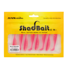 Silikon Shad Bait 50 MS-54  Pink UV