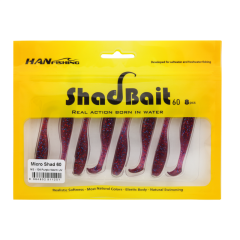 Silikon Shad Bait 60 MS-132  Purple Worm Uv