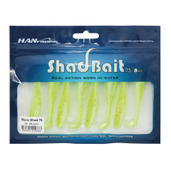 Silikon Shad Bait 75 MS-208  Lemon