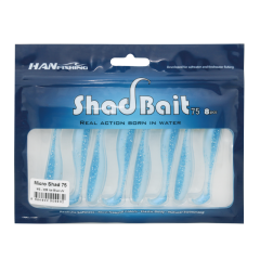 Silikon Shad Bait 75 MS-228  Ice Blue Uv