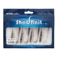 Silikon Shad Bait 75 MS-230  UV Pepper
